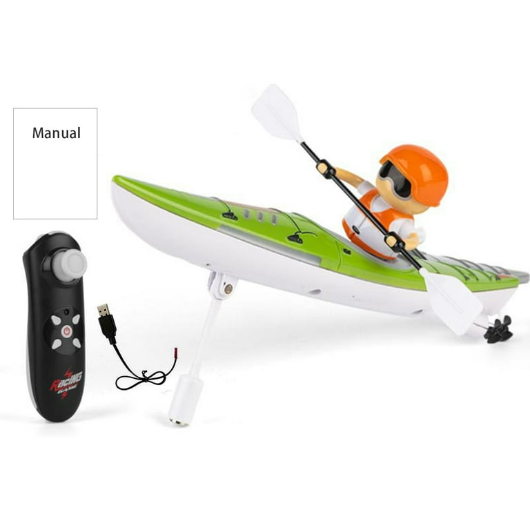 Chicmine Remote Control Kids Boat Toy with LED Paddle Waterproof 2.4GHz RC Kayak Boat Lake River Pool Bathtub Balance Water Ship Toy Boys Girls Gift Walmart