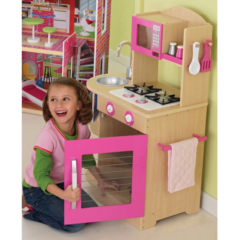 KidKraft Pink Wooden Play Kitchen 53195