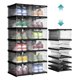 thumbnail image 1 of Cajas plegables para zapatos SONGMICS, paquete de 12, organizador apilable, 1 of 7