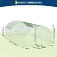 thumbnail image 6 of Large Metal Chicken Coop for Chickens - Heavy Duty Galvanized Steel Poultry Cage with Hexagon Mesh & 210D Oxford Fabric Cover - Waterproof UV-Protected Outdoor Chicken House for Backyard Farm Ranch, 6 of 7