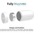thumbnail image 2 of Replacement Cap & Holder Compatible With Apple Pencil | Magnetic Lightning Protection Cap With Fuse Made Of Silicone White, 2 of 5