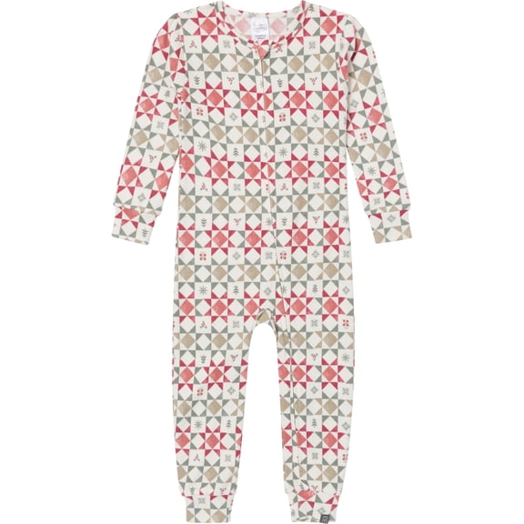 Modern Moments by Gerber Toddler Super Soft Christmas Footless Pajamas, One-Piece, Sizes 12 Months–5T
