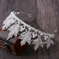 thumbnail image 4 of Princess Tiara Tall Rhinestone - Faux Pearl Cute Wedding Party Tiara Bride Crown, 4 of 6