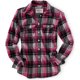 thumbnail image 1 of Aeropostale - Camisa con botones a cuadros brillantes para mujer, rosa, extragrande Aeropostale  Camisa con botones, 1 of 1