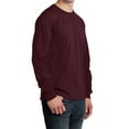 thumbnail image 5 of Mafoose Mens Long Sleeve Core Cotton T-Shirts Athletic Maroon S, 5 of 5