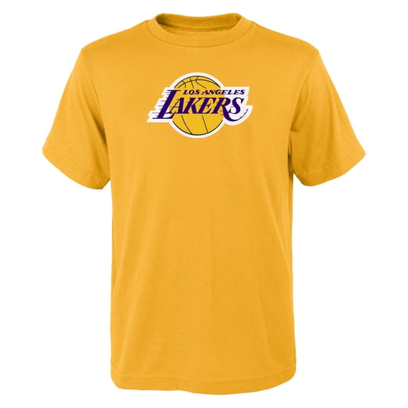 Youth Gold Los Angeles Lakers Primary Logo T-Shirt