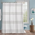 Brown Line Plaid Shower Curtain for Bathroom, Vintage Boho Checkered ...