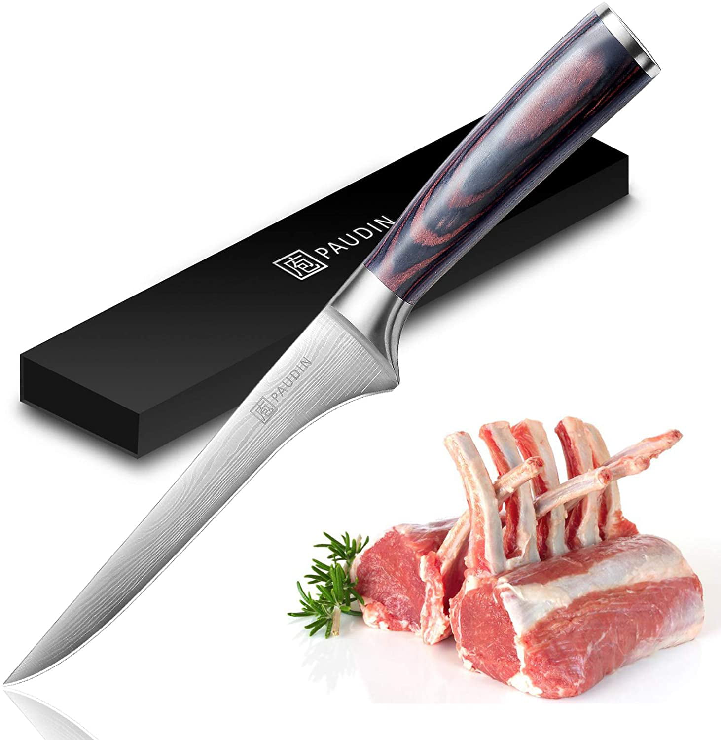 Fillet Knife Paudin Super Sharp Boning Knife 6 Inch German High Carbon Stainless Steel Flexible Kitchen Knife For Meat Fish Poultry Chicken With Ergonomic Handle Walmart Com Walmart Com
