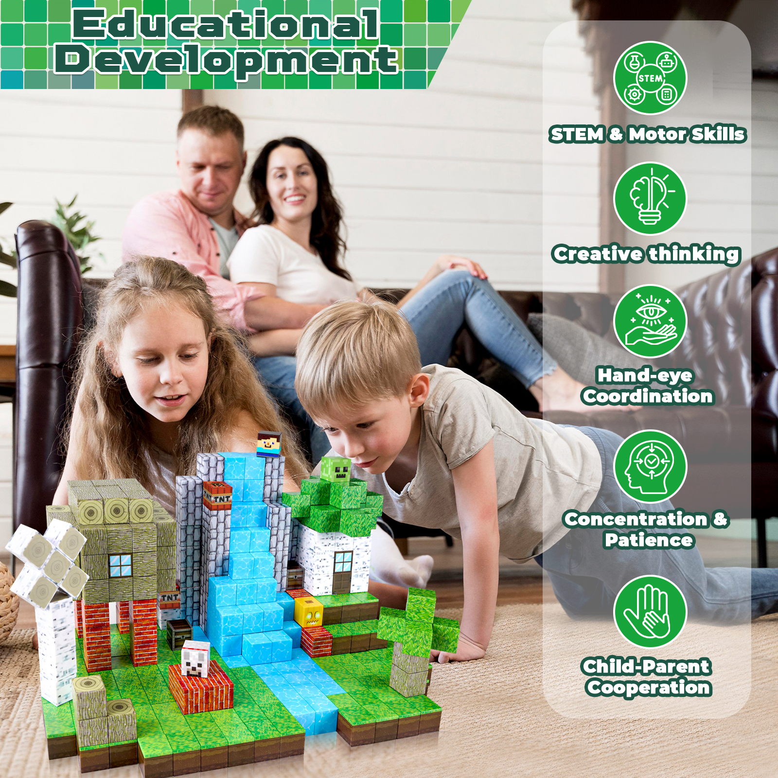 Annexfun 100-Piece Magnetic Building Blocks Set photo 5