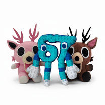 3pc Brainrot 67 Blue Plush,99 Nights In the Forest Plush Toys,10 67 Deer Stuffed Animals Toys, for Fans, Soft, Collectible Game Plush, for Birthday Christmas New Year Gift