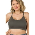 thumbnail image 2 of TheLovely Women & Plus Seamless Bralette Cross-Back Padded Sports Bras with Adjustable Strap, 2 of 4