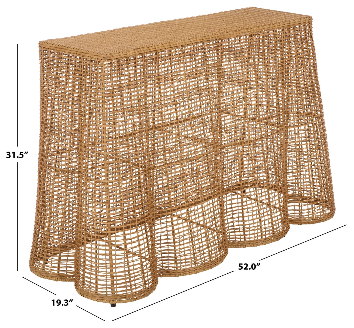 Safavieh Couture Jilliette Modern Rattan Console Table, Natural