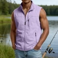 thumbnail image 6 of Mens Vests Sleeveless Zip Up Jacket Lightweight Casual Golf Windbreakers Hiking Work Collared Vests Slim fit Outerwear, 6 of 6