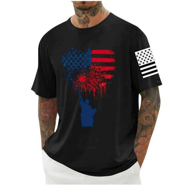 Tops para hombre, blusas y camisas de cuello redondo y manga corta para hombre, blusas casuales de cuello redondo con estampado de moda para hombre, blusas de cuello redondo y manga corta, camisas par