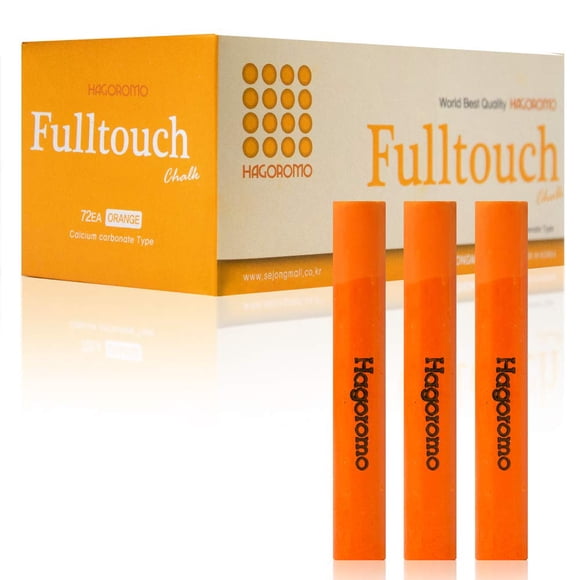Tiza de color Fulltouch Hagoromo, caja naranja con 72 piezas