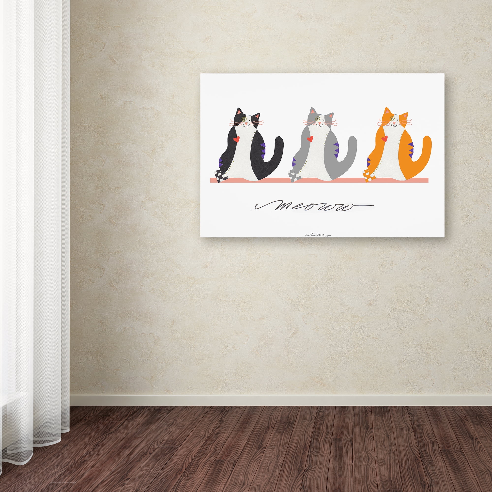 Trademark Fine Art 'The Cats' Canvas Art by Whiskers Studio
