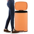thumbnail image 4 of happimess Connor Rectangular 13.2-Gallon Trash Can with Soft-Close Lid and FREE Mini Trash Can, Carrot Cake, HPM1006K, 4 of 10