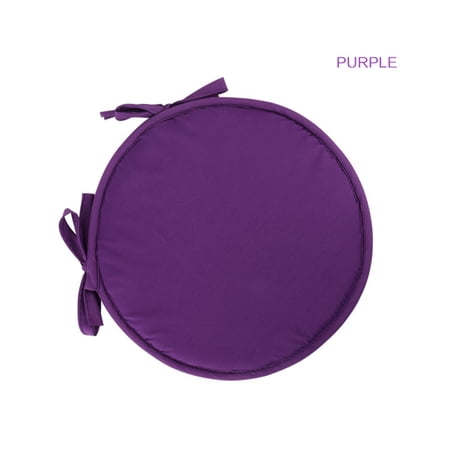Multicolored 2 Sizes Indoor Outdoor Washable Removable For Garden Patio Kitchen Office Chair Cover Seat Pad Round Cushion Home Decoration PURPLE 38X38CM