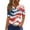 Classic Stripes, variant on Cmfcve Patriotic Shirts for Women Short Sleeve V-neck Independence Day Blouse Star-Spangled Button Summer Bohemian Tunics