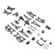 thumbnail image 5 of Kits de actualización de metal para coche RC a escala 1:14, soporte de buje trasero, placa amortiguadora, pasador R Gris, 5 of 9