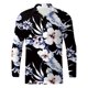 thumbnail image 3 of Camisas Para Hombre Talla Extra Camisas estampadas informales de manga larga para otoño e invierno para hombre, blusas superiores a la (White, S), 3 of 5