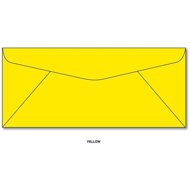 Bright Yellow 10 Business Envelopes 50 Envelopes