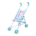 thumbnail image 3 of Cochecito de bebé para muñecas, cochecito de bebé para fiestas, regalo de cumpleaños, de plegable y portátil, juguete para juegos de rol para niñas de Azul, 3 of 9