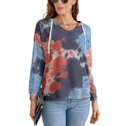 Aiyino Women's Casual Hoodies V Neck Long Sleeve Lightweight Pullover Tops Loose Sweatshirts