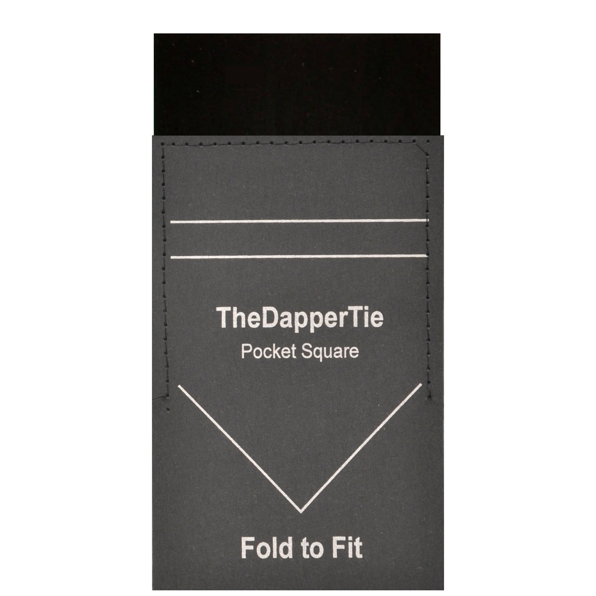 TheDapperTie Mens Solid Flat Pre Folded Pocket Square on Card 