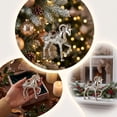thumbnail image 6 of Dalxymotic Christmas Sheep Ornament, Ram Hanging Pendant Figurine, Rustic Farm Animal Tree Decor Accent, Holiday Decor Gift for Christmas Tree, Home, Mantel, Shelf, Window, Porch, 6 of 7