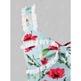 thumbnail image 3 of Tamaño más Bowkont impresión floral sin mangas Rosegal Camisetas sin mangas de talla grande, 3 of 5