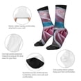 thumbnail image 4 of Balery Blue Lipped Pit Viper And Three Pink Roses Calcetas Largas con Estampado para Hombre y Mujer – Suaves y Transpirables, Talla Única (US 5-11), 4 of 6