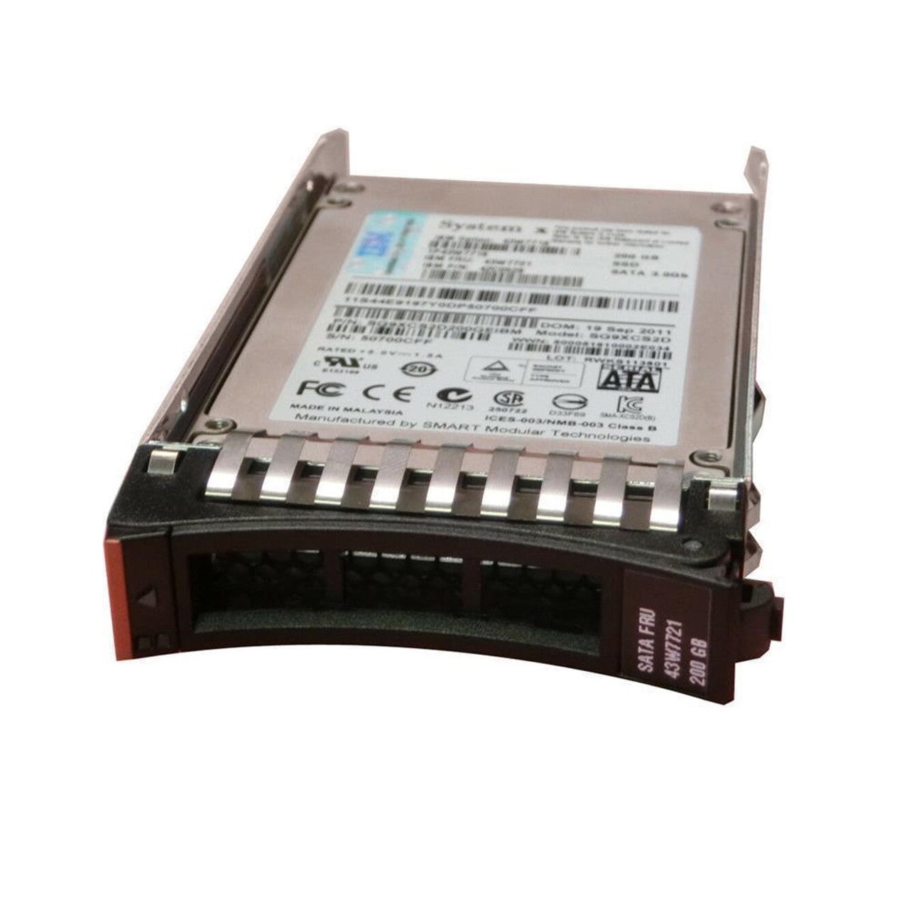 &nbsp;43W7718 - IBM 200 GB SATA 2.5" MLC HS SSD, FRU 43W7721 / SG9XCS2D