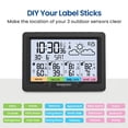 thumbnail image 3 of Newentor 6" Digital Display Weather Station for Home with 3 Outdoor Sensors, Indoor Outdoor Thermometer, Black, 3 of 7