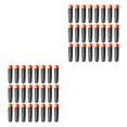 thumbnail image 4 of Vogacara Reemplazo de repuesto de juguete de tiro para niños, 80 piezas, portátil, reutilizable, EVA, juguetes de , accesorios, suministros naranja negro 2Conjunto, 4 of 6