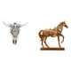 thumbnail image 1 of Arte tribal de cabeza de toro para colgar en la pared y escultura de caballo para oficina, granja, dormitorio, decoración del hogar, adorno de animal, 1 of 8