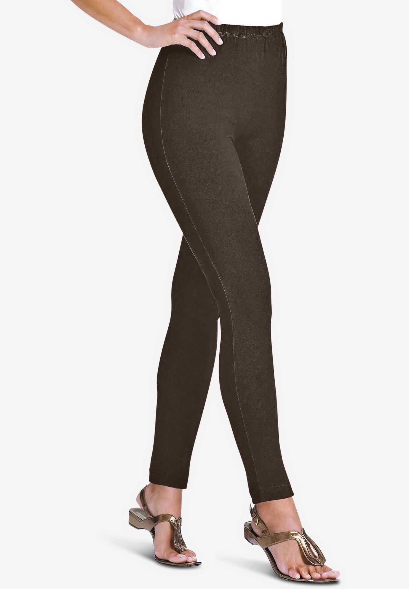 Plus Size Petite Stretch-Cotton Knit Pull-On Leggings - image 4