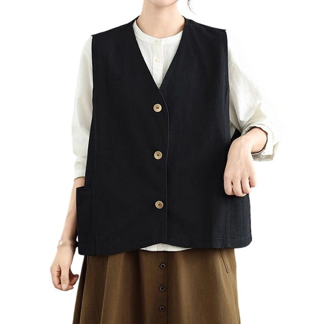 Lovzfmll Débardeur Sans Manches pour Femmes, Style Décontracté pour Superposition Noir, G