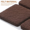 thumbnail image 6 of HEATSHAKING Square Furniture Pads Anti Scratch Brown Felt 48Pcs, 6 of 10