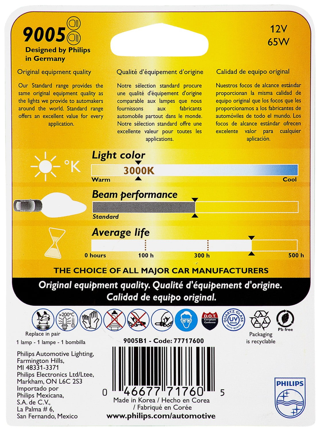 coppi☺︎　0810 Amazon.com: Philips Automotive Lighting 9005 VisionPlus Deluxe