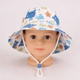 thumbnail image 6 of XUNKUSGA Baby Sun Hat Lightweight Wide Brim bucket hat UPF 50+ Toddler Beach Hat Casual Sun Protection summer hats with Adjustable Chin Strap,White,1-2Y, 6 of 8