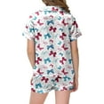 thumbnail image 4 of Jamsmile Toddler Girls Pajamas Valentine'S Day Bowknot Print Short Sleeve Button Top + Shorts Home Kids Nightwear Pjs, 4 of 4