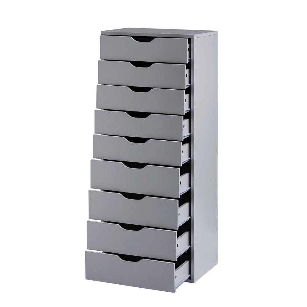 Office File Cabinets Wooden File Cabinets Lateral File Cabinet Wood File Cabinet Mobile File Cabinet Mobile Storage Cabinet Grey - image 3 of 5