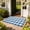 A, variant on Plaid Rug, 31.5 inch Blue and White Outdoor Rug Front Door Decorative Mat, Washable Doormat Hand-Woven Foldable Area Rug Layered Door Mats Rug for Front Porch, Entryway, Patio, Mudroom