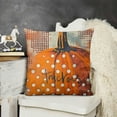 thumbnail image 2 of YINGXI Fall Pillow Covers Decorative Throw Pillow Orange Pumpkin,,Sripes &amp; Cushion Covers Faux Linen,,Thanksgiving 20x20in, 2 of 5