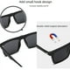 thumbnail image 4 of Juego de gafas, gafas de sol magnéticas, cinco piezas, montura de gafas para miopía, monturas retro para hombres y mujeres, 4 of 4