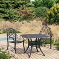 thumbnail image 1 of vidaXL 3 Piece Bistro Set Cast Aluminium Black, 1 of 5