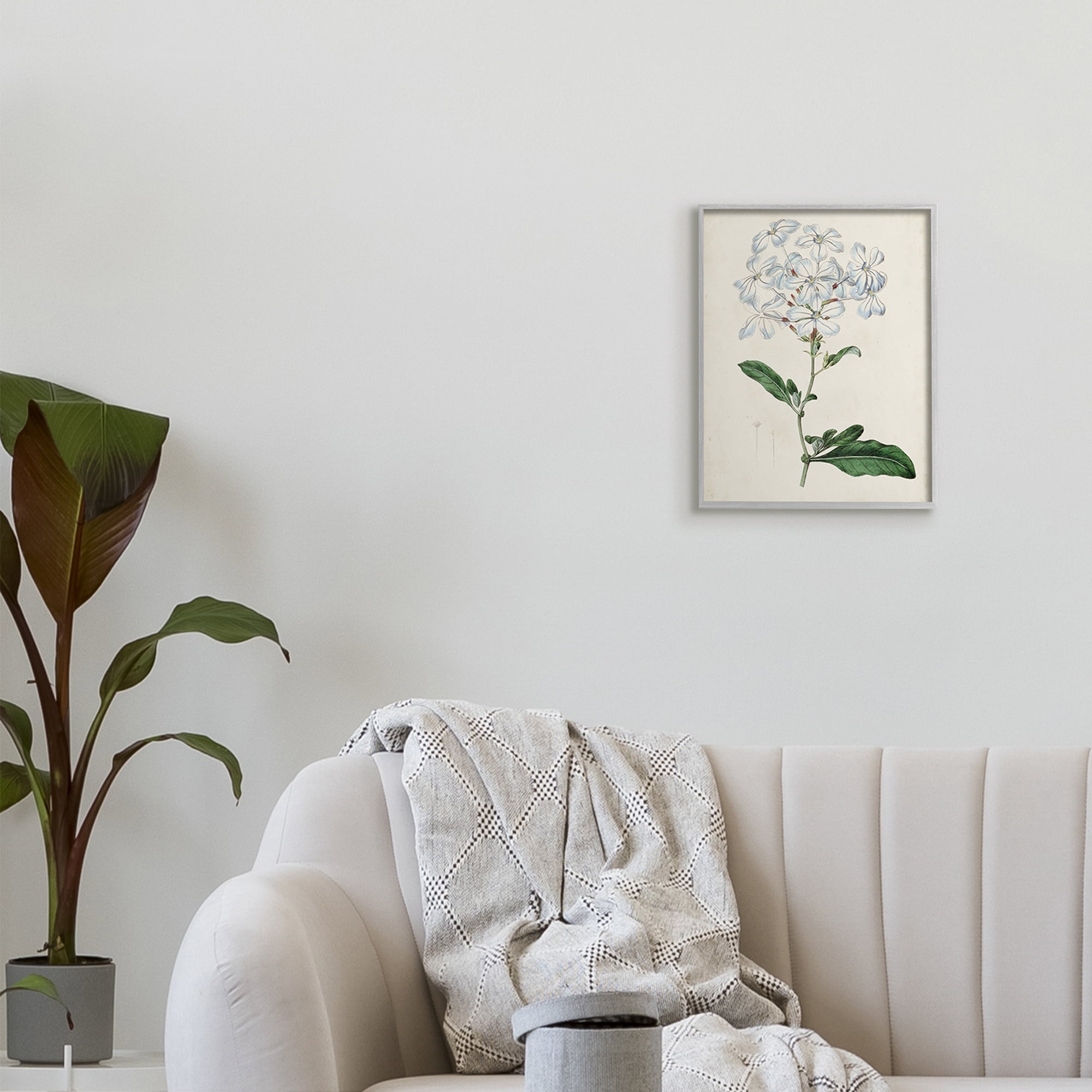 Rustic Garden Floral Study Charming White Blossoms 11 in x 14 in Framed Painting Art Print, by Stupell Home Décor