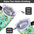 thumbnail image 5 of Avocado 40oz Stainless Steel Vacuum Insulated Tumbler with Lid and Straw for Water Iced Tea Coffee Smoothie and More, 5 of 5