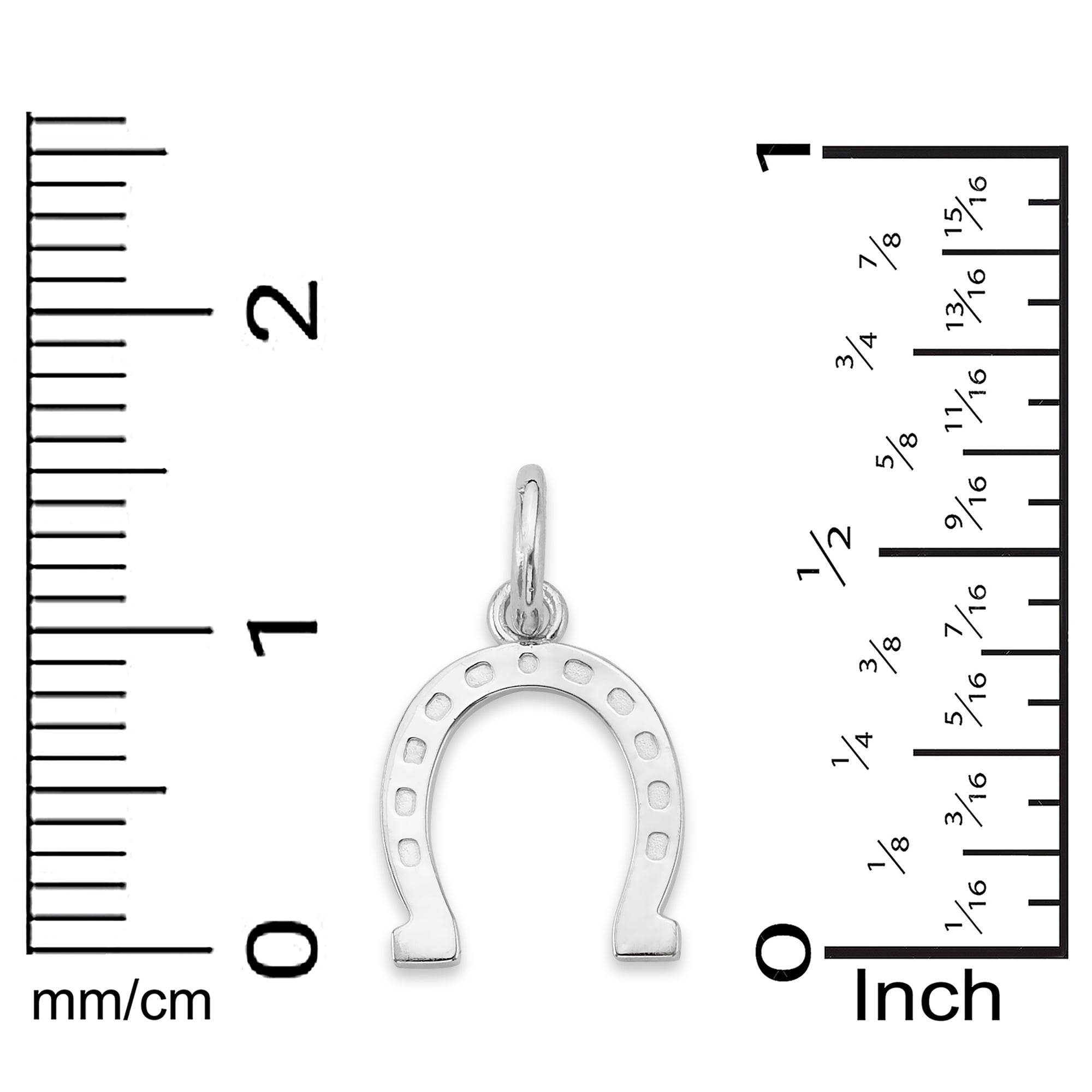 925 Sterling Silver Horseshoe Charm - Animal Themed Good Luck Jewelry Gifts